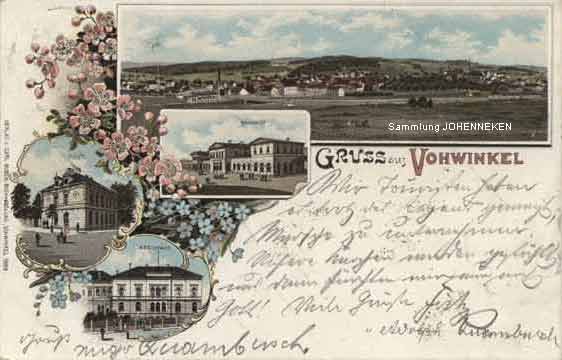Vohwinkel auf einer Postkarte von 1900 (Sammlung Udo Johenneken)