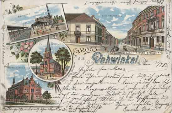 Vohwinkel auf einer Postkarte von 1898 (Sammlung Udo Johenneken)