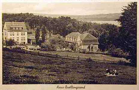 Haus Quellengrund auf einer Postkarte von 1942