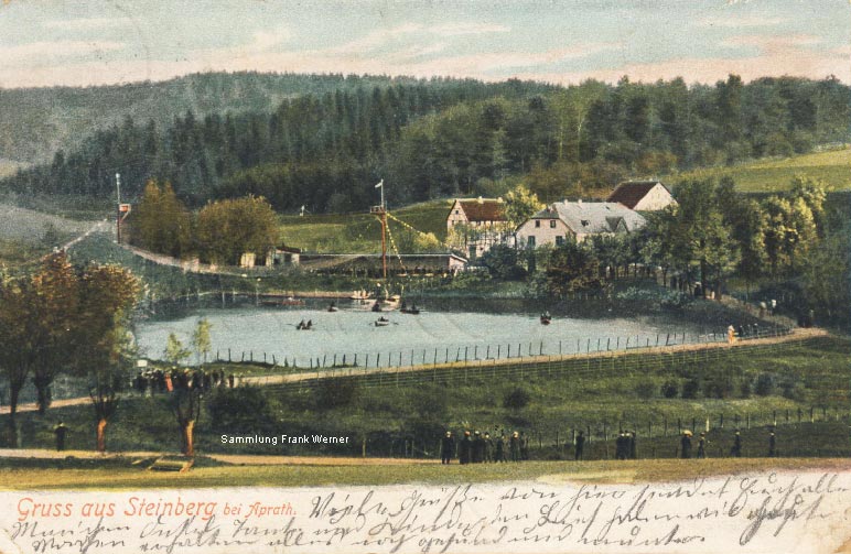 Steinberg bei Aprath auf einer Postkarte von 1906 (Sammlung Frank Werner)