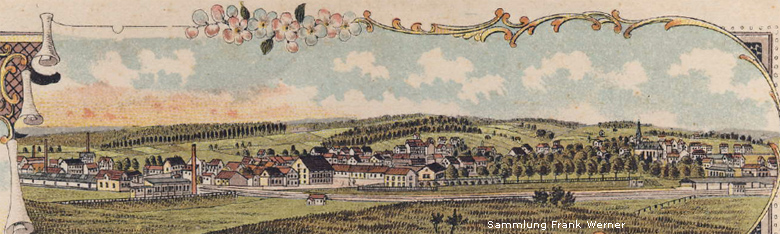 Vohwinkel auf einer Postkarte von 1899 - Ausschnitt (Sammlung Frank Werner)