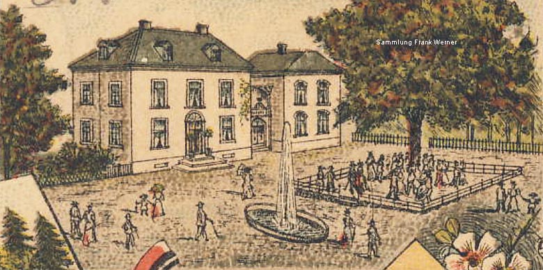 Der Tanzboden bei Haus Hammerstein auf einer Postkarte von 1897 - Ausschnitt (Sammlung Frank Werner)