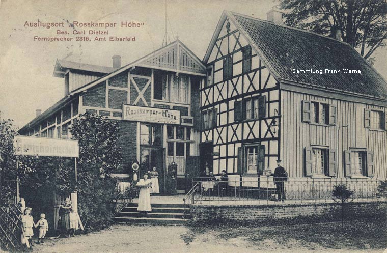 Das Ausflugslokal Rosskamper Höhe auf einer Postkarte von 1908 (Sammlung Frank Werner)