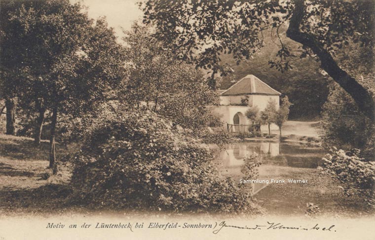 Schloß Lüntenbeck auf einer Postkarte von 1907 (Sammlung Frank Werner)