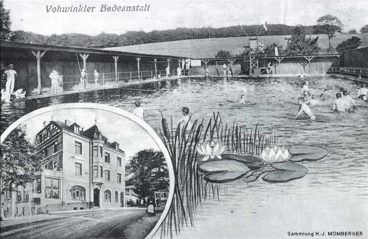 Die Vohwinkler Badeanstalt auf einer Postkarte (Sammlung H.-J. Momberger)