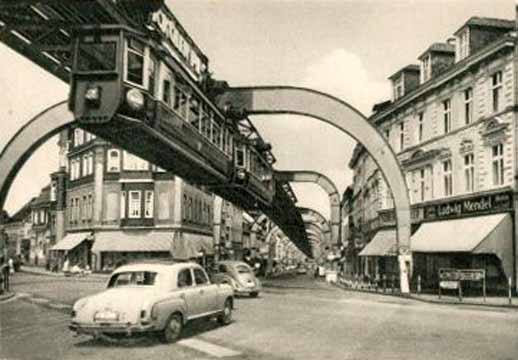 Kaiserplatz in Wuppertal-Vohwinkel auf einer Postkarte von 1958