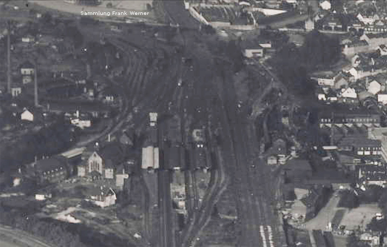 Vohwinkel auf einem Luftbild 1955/56 (Sammlung Frank Werner)