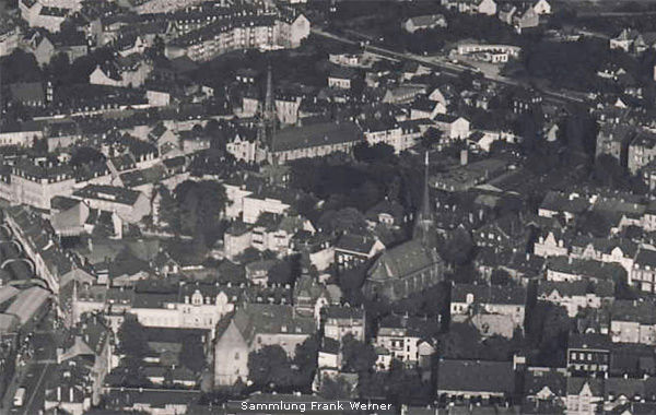 Vohwinkel auf einem Luftbild 1955/56 (Sammlung Frank Werner)