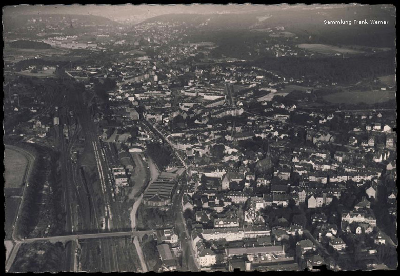 Vohwinkel auf einem Luftbild 1955/56 (Sammlung Frank Werner)