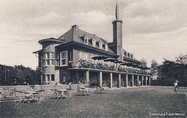 Haus Osterholz an der Waldkampfbahn in Wuppertal-Vohwinkel auf einer Postkarte um 1940 - Ausschnitt (Sammlung Frank Werner)