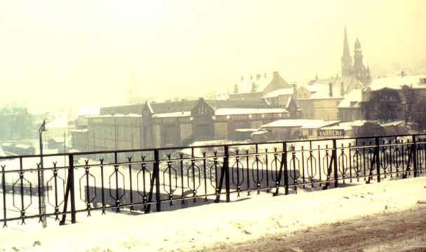 Wagenhalle der Schwebebahn Endstation Vohwinkel 1962 (Sammlung Dieter Kraß)