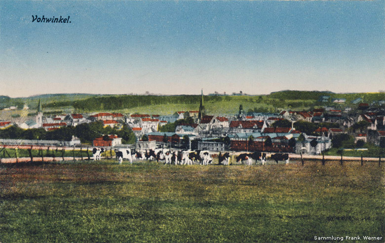 Das Vohwinkeler Feld auf einer Ansichtskarte von ca. 1916 (Sammlung Frank Werner)