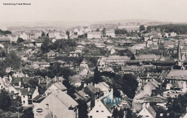 Blick über Vohwinkel Richtung Tesche 1951 - Ausschnitt (Sammlung Frank Werner)