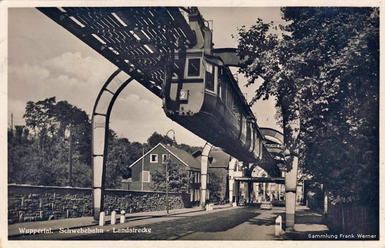 Schwebebahn bei Bruch 1940 (Sammlung Frank Werner)