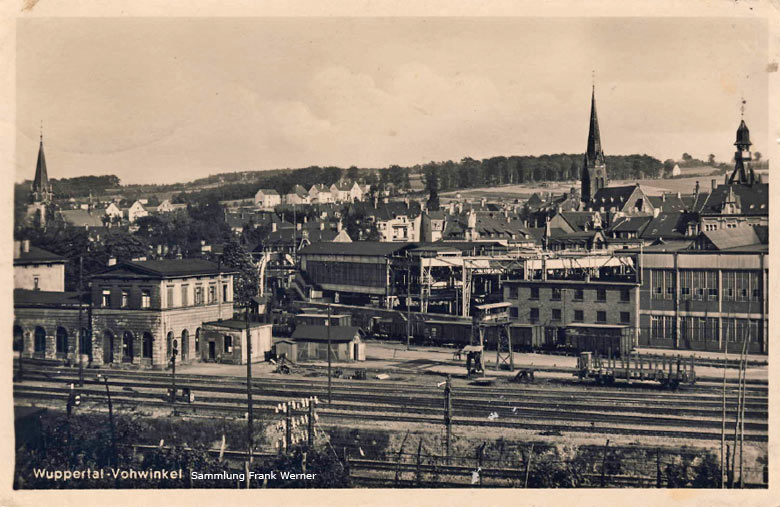 Schwebebahn-Endhaltestelle in Vohwinkel ca. 1937 (Sammlung Frank Werner)