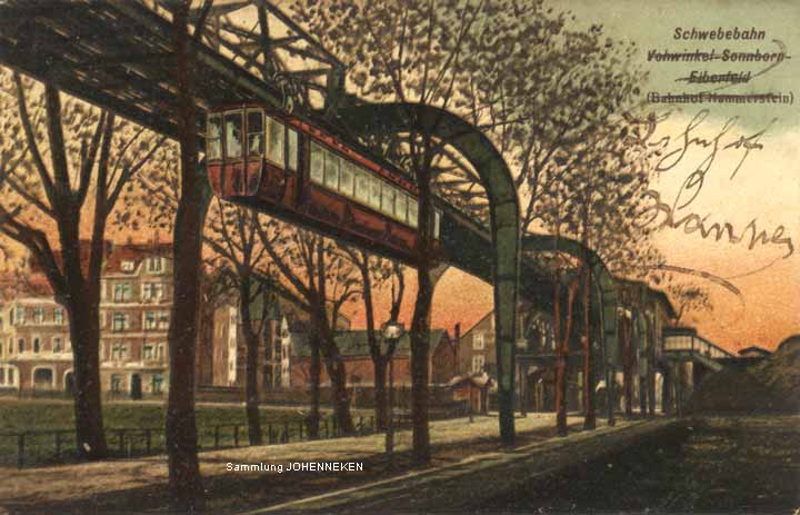 Die Schwebebahn bei Hammerstein um 1909 (Sammlung Udo Johenneken)