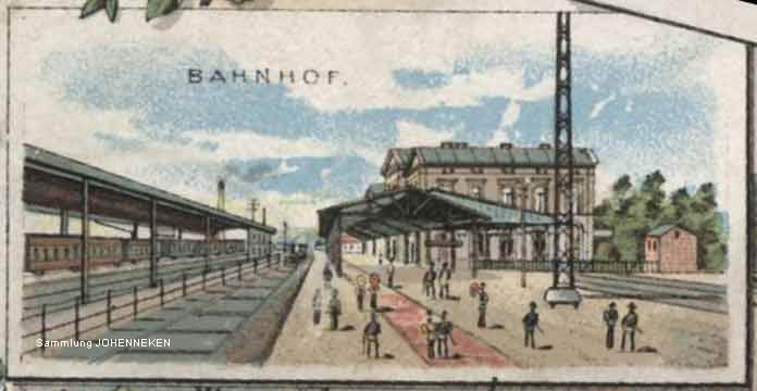 Alter Bahnhof Vohwinkel auf einer Postkarte von 1898 (Sammlung Udo Johenneken)