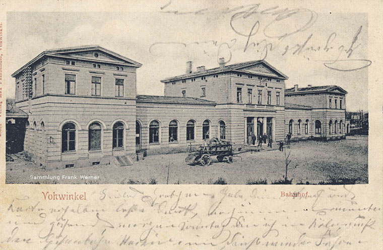 Alter Bahnhof Vohwinkel auf einer Postkarte von 1900 (Sammlung Frank Werner)