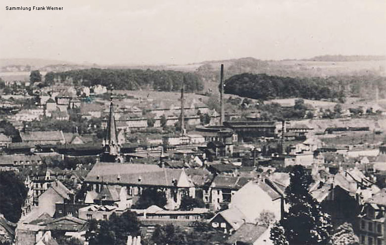 Blick auf den Bahnhofsbereich Vohwinkel 1951 - Ausschnitt (Sammlung Frank Werner)