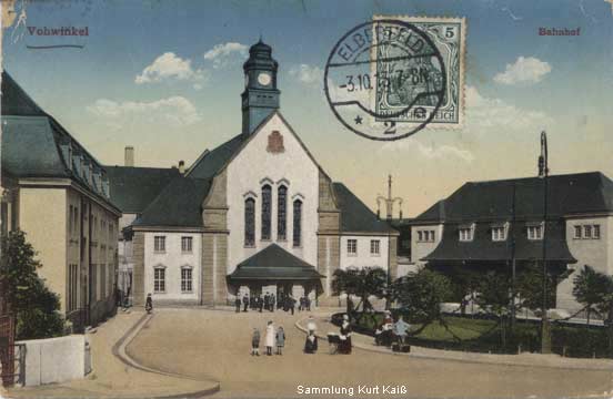 Neuer Bahnhof Vohwinkel auf einer Postkarte von 1913 (Sammlung Kurt Kaiß)
