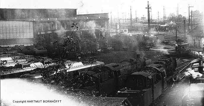 Dampfloks am Betriebswerk Wuppertal-Vohwinkel 1965