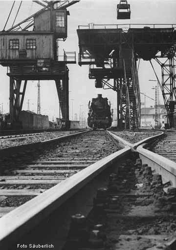 Der Bekohlungskran des BW Wuppertal-Vohwinkel 1968 (Foto Säuberlich)