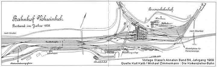 Neuer Bahnhof Vohwinkel 1908 (Quelle Kurt Kaiß / Michael Zimmermann : Die Korkenzieher-Bahn)