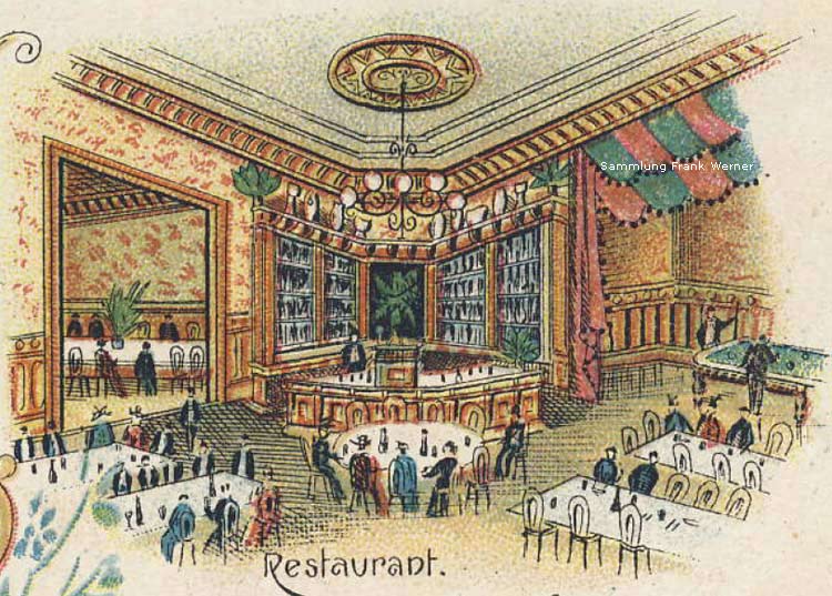 Das Restaurant Deutscher Kaiser in Vohwinkel auf einer Postkarte von 1898 (Sammlung Frank Werner)