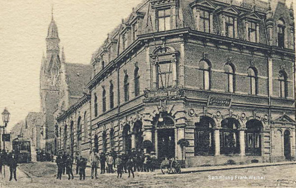 Hotel Restaurant Deutscher Kaiser 1904 - Ausschnitt (Sammlung Frank Werner)