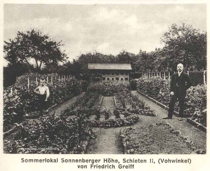 Sommerlokal Sonnenberger Höhe um 1929 (Sammlung Udo Johenneken)