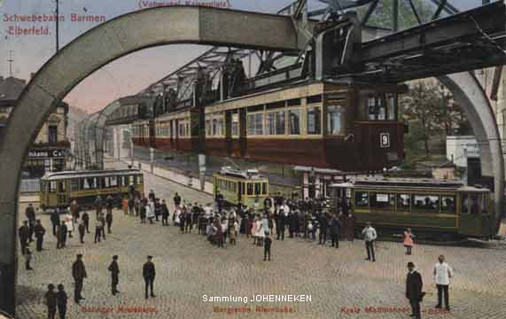Drei Straßenbahnen am Kaiserplatz um 1913 (Sammlung Udo Johenneken)