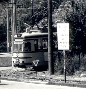 Straßenbahn an der Schleife Wieden (Foto Dieter Kraß)